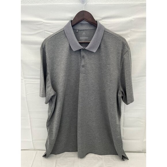 Adidas Golf Polo Shirt 2XL Gray Recycled Polyester Short Sleeve Men's Top - Picture 1 of 9